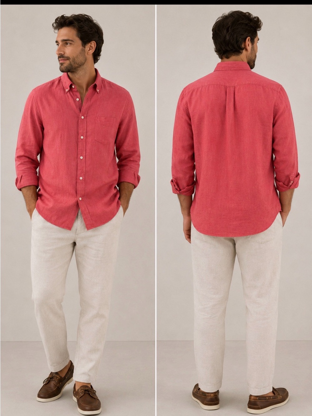 Ralph Lauren  100% Cotton Men's Coral Button-Down Shirt